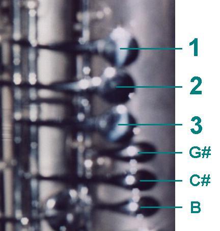 Left Hand Sarrusophone Keys